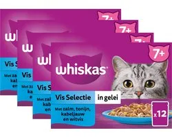 Whiskas Kattenvoer - Senior 7+ - Vis Selectie in gelei - 48x85g