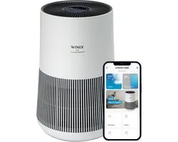Winix T500 Wifi - Slimme Luchtreiniger met vervangbaar 3-in-1 Hepa filter + PlasmaWave Technologie - cadr 250m3 p/u en tot 50m2 - Getest en Gecertificeerd op Hooikoorts, Allergie en Fijnstof - Winix Smart App, Google Assistant, Amazon Alexa
