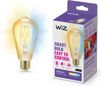 WiZ Smart Filament lamp Edison - Warm tot Koelwit Licht - E27