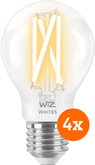 WiZ Smart Filament lamp Standaard 4-pack - Warm tot Koelwit Licht - E27