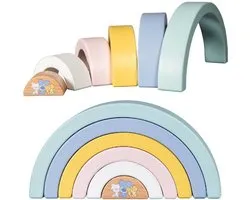 Woezel en Pip Baby Regenboog - Constructiespeelgoed - 6-delig - Hout - Vanaf 1 jaar
