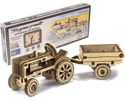 Wooden City Modelbouwset Minitractor Superfast 10,7 Cm Hout Naturel