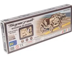 Wooden City Modelbouwset Oldtimer Superfast 7,7 Cm Hout Naturel
