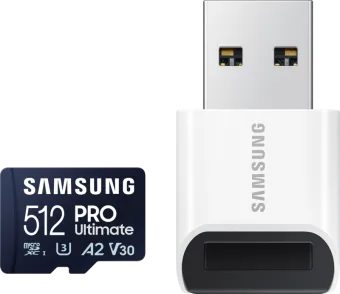 Samsung MicroSDXC PRO Ultimate 512GB 200MB/s + USB lezer