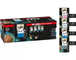 Sheba Kattenvoer - Sauce Collection - Vis Selectie - 40x85g Mega-Pack