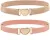 2 Stuks - Meisjes Riem Kind - Roze en Beige - Hartvorm - verstelbaar - 1 t/m 5 jaar - Broekriem - Heupriem