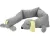 Beeztees Puppy Cosy Doggy - Puppy Speelgoed - Puppyknuffel - Hondenspeelgoed - Grijs - 120x12x9,5 cm