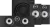 Bowers & Wilkins HTM6 S3 + 606 S3 (per paar) + ASW610 Zwart