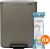 Brabantia Bo Pedal Bin 2 x 30 Liter Platinum + Vuilniszakken (120 stuks)