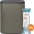 Brabantia Bo Touch Bin 2 x 30 Liter Platinum + Vuilniszakken (120 stuks)