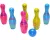 BS Toys Skittles Bowling Kegelspel - Bowlingset kinderen - bowlingset speelgoed - Actiespel - Houten speelgoed - Kinder Speelgoed 4 Jaar - Buiten speelgoed - Buitenspel - Buiten Spellen - Tuin Speelgoed - Rood &amp; Wit - 6 Kegels