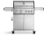 BURNHARD(R) 4-Brander Gasbarbecue Big Fred, roestvrijstalen grillwagen met zijtafel, gietijzeren rooster, thermometer, piezo-ontsteking, incl. afdekkap, Keramische Branders en Kookplaat, 2022 Model