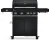 BURNHARD(R) 4 Branders gasbarbecue Big FRED Black Series 3 incl. achterbrander, keramische 900degC infraroodbrander, zijkookplaat, gietijzeren grillrooster + uitklapbare zijtafels