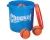 Chuckit! Bucket 8 Ballen maat M Ø 6 cm - Hondenbal - Apporteerspeelgoed - Hondenspeelgoed - Drijvend honden speelgoed - Oranje