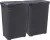 Curver Style Wasmand met Deksel - 60L - 2 stuks - Antraciet