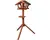 Flamingo Voederhuis met Staander Mimir Hout – 121 x 80 x 46 cm, Geïntegreerde Pindadispenser, Geschikt voor Zaden en Pindanoten, Waterbestendig, Drainagegaatjes, Sterk en Duurzaam