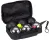 Get &amp; Go Jeu de Boules Set - Luxe - 6 Ballen - Zilver/Zwart - Staal