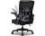Hiaonyx Bureaustoel-Ergonomische bureaustoel-bureaustoelen voor volwassenen-Opklapbare armleuningen-Lendensteun-Verdikt en verbreed zitkussen-Zwart