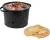 Houtskool BBQ - Princess 112240 Hybride Bucket Barbecue - Elektrische BBQ - Met en zonder houtskool te gebruiken - Park Barbecue - 1400W - Diameter 32cm - met serveerplank - bbq accesoires