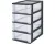 IRIS Organizer Chest ladesysteem - 4 lades - 4 x7L - Kunststof - Zwart/Transparant