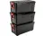 IRIS Store-It-All Opbergbox - 75L - Kunststof - Zwart - Set van 3