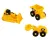 Klein Toys Cat bouwvoertuigen set - kiepvrachtwagen, bulldozer en schepmachine - geel zwart