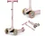 Lionelo Jessy Kinderstep - step 3 wielen - leeftijdsgroep 3+ - max 50kg - LED verlichting in de wielen - hoogte verstelbaar 65-70-75-80 cm