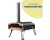 LIVIN' Pizzaoven Pellet - Pizzaovens voor buiten - 12" Pizzaoven - Pizza oven buiten - Pellet Pizza oven - Duurzaam - Pizzaoven voor buiten - Pizza Oven Houtgestookte - Pizza Oven Tuin - Inclusief Thermometer - Draagbaar - 55*36*27 CM - RVS - Zwart