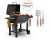 LuxoraLife(R) Houtskool BBQ - Smoker Barbecue - Verstelbaar Kolenrooster - Zijpanelen - 42*57 cm Grilloppervlak - gratis BBQ set - Zwart
