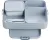 Mepal Bento Lunchbox large - Broodtrommel - 8 boterhammen - Nordic blue