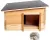 NatureCrafts Egelhuis - Waterdichte 1.5cm Stevige Wanden met Transparante Beits - Op Pootjes tegen Grondvocht - Ventilatie &amp; Verstelbaar Labyrint Winterhuis - 45x36x21cm - Premium Egelhuisje - FSC 100%