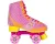 Nijdam Rolschaatsen - Chevron - Fuchsia/Oranje/Geel - 37/38