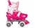Nijdam Rolschaatsen Verstelbaar - Feather Drops - Roze - 33-36