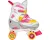Nijdam Rolschaatsen Verstelbaar - Rave Skate - Wit/Roze/Geel - 38-41