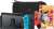 Nintendo Switch Rood/Blauw + Just Dance 2025 + BlueBuilt Beschermhoes