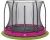 Salta Comfort Edition Ground - inground trampoline met veiligheidsnet - ø 251 cm - Roze