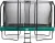 Salta First Class - Trampoline met veiligheidsnet en ladder - 366 x 214 cm - Groen