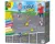 SES - Stoepkrijt spellen 5 in 1 - creatief buiten spelen - set van 6 kleuren stoepkrijt met 2 pittenzakjes - instructies voor 5 verschillende spellen