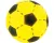 Softbal foam - voetbal print - geel- zacht - diameter 20 cm - speelgoed ballen