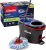 Vileda H2Pro Spin Mop-systeem, Complete set met spinmop en emmer met pedaalpers, Twee gescheiden waterreservoirs, Schoon water bij elke spoeling