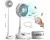Vulpes Goods(R) Tech - Ventilator Staand met Afstandsbediening - Tafelventilator 4in1 - Draadloos - Oplaadbaar - Verstelbaar - Ultra Stil - 12dB - Timer - Statiefventilator - Vloerventilator - USB Ventilator - Vloerventilator - PRO Versie