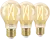 WiZ Smart Filament lamp Standaard Goud 3-pack - Warm tot Koelwit Licht - E27