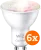 WiZ Smart Spot 6-pack - Gekleurd en Wit Licht - GU10
